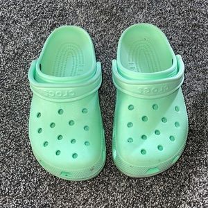 Mint green CROCS